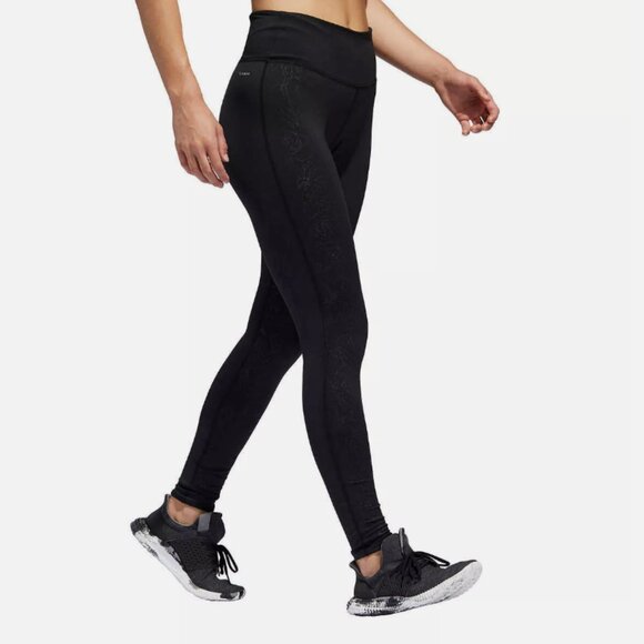 adidas Climawarm Floral Embossed Leggings - Picture 7 of 10